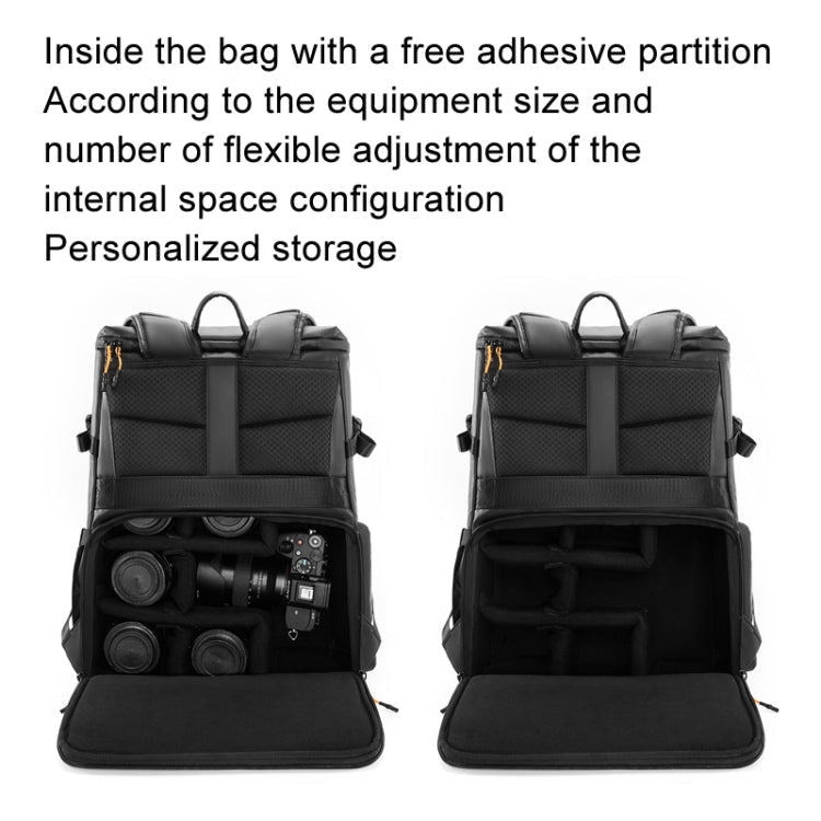 Cwatcun D141 Shoulder Drone Bag Large Capacity Multifunctional Waterproof Photography SLR Camera Bag(Black Extra Large)