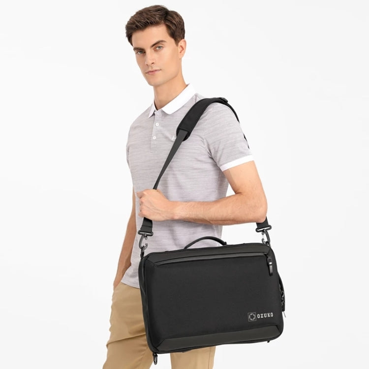 Ozuko Business Laptop USB Backpack Men Schoolbag(Dark Gray)