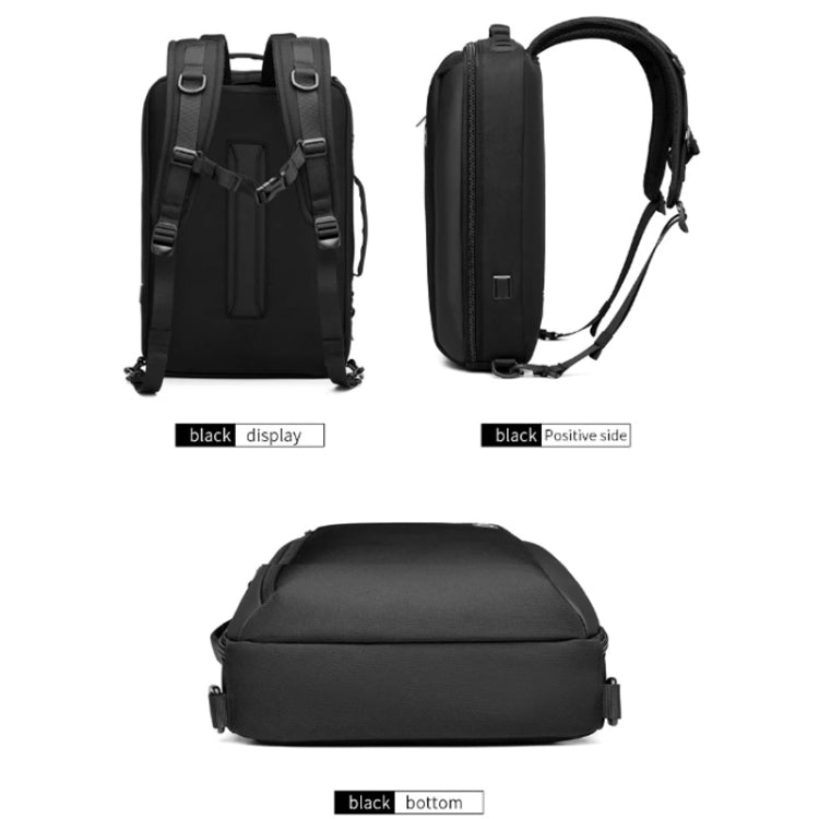 Ozuko Business Laptop USB Backpack Men Schoolbag(Dark Gray)