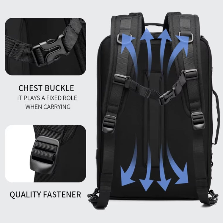 Ozuko Business Laptop USB Backpack Men Schoolbag(Dark Gray)
