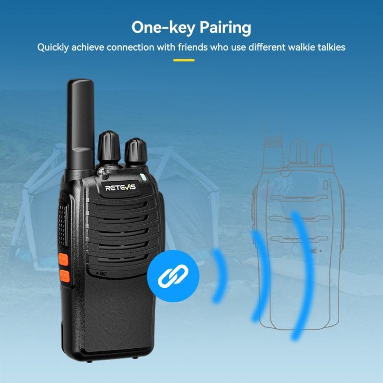 RETEVIS H777 1pair 16 Channels Compact Portable Handheld Walkie Talkie With Charging Base, Style: PMR