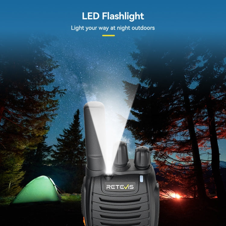 RETEVIS H777 1pair 16 Channels Compact Portable Handheld Walkie Talkie With Charging Base, Style: PMR