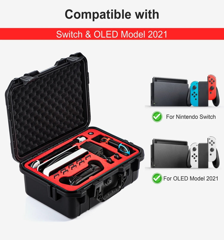 DEVASO For Switch / OLED IP67 Waterproof Storage Case Hardshell Bag, Color: Orange Blue