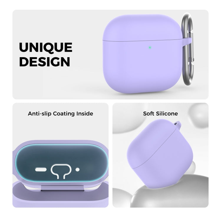 For Airpods 4 AhaStyle WG163 Earphone Drop-Proof Dust-Proof Silicone Protective Case With Cleanning Pen(Blue)