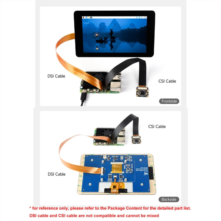 Waveshare For Raspberry Pi 5 22Pin to 15Pin DSI FPC Flexible Cable, Spec: 300mm