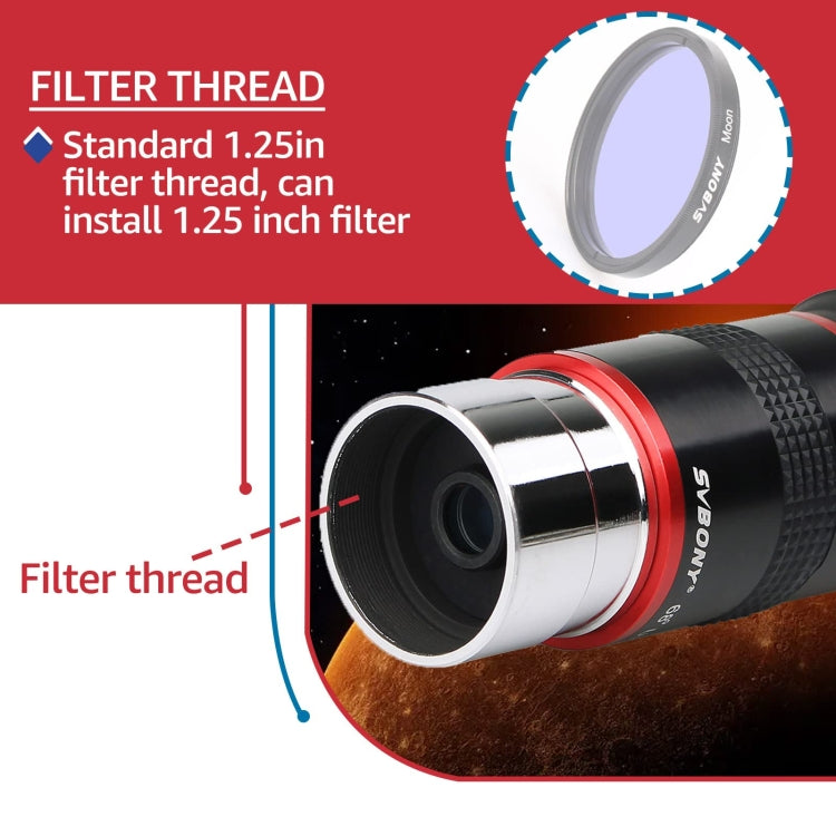 SVBONY F9152A 1.25 inch Ultra Wide Angle 68 Degree 6mm Astronomical Telescope Eyepiece