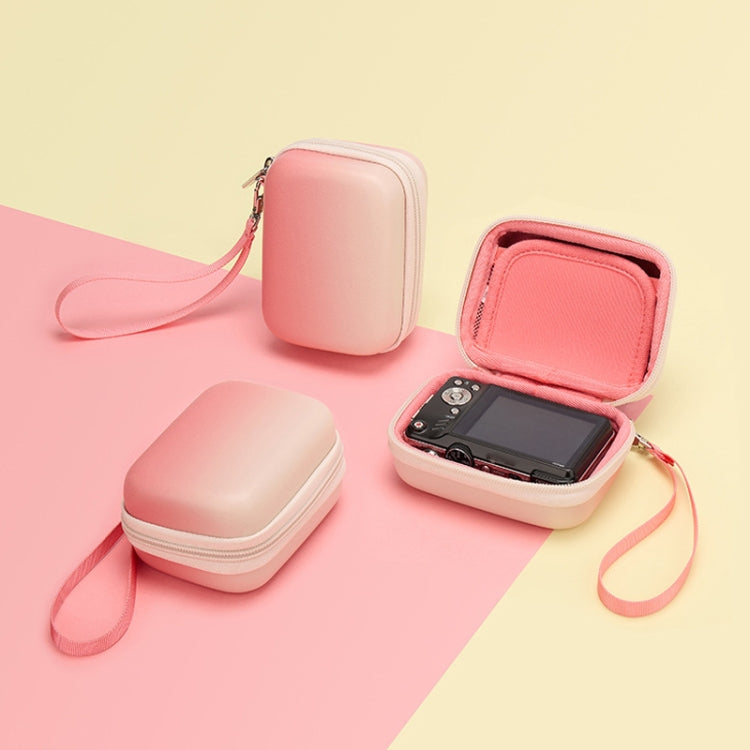 Cwatcun H45 Mini Storage Bag Small Microslice Digital Camera Bag PU Waterproof Hard Shell Bag(Pink)