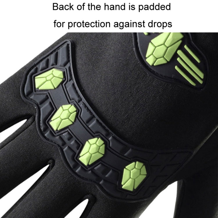 LANYIER Fall Winter Men Outdoor Motorcycle Gloves Riding Warm Windproof Anti-Slip Waterproof Touch Screen Gloves, Size: Average(Gray)