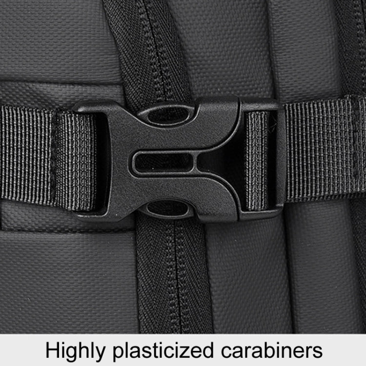 WEIXIER B726 Simple Expandable Double-Shoulder Backpack Large Capacity Business Casual Bag(Black)