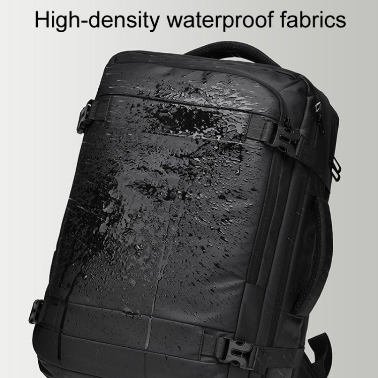 WEIXIER B726 Simple Expandable Double-Shoulder Backpack Large Capacity Business Casual Bag(Black)