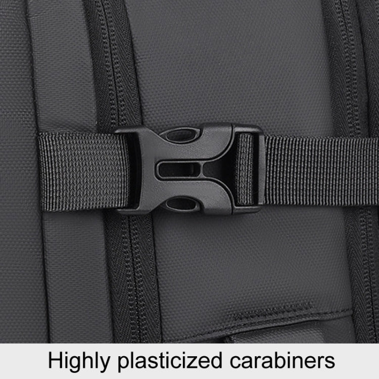 WEIXIER B724 Business Large Capacity Double-Shoulder Commuter Computer Bag Expandable Travel Backpack(Gray)