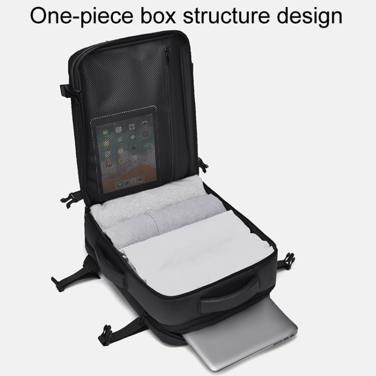 WEIXIER B724 Business Large Capacity Double-Shoulder Commuter Computer Bag Expandable Travel Backpack(Gray)
