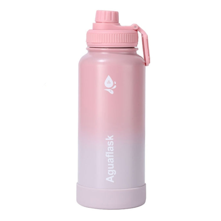 Aguaflask 1000ml 304 Stainless Steel Insulated Cup Large Capacity Thermos Bottle Vacuum Outdoor Portable Sports Kettle(Pink)