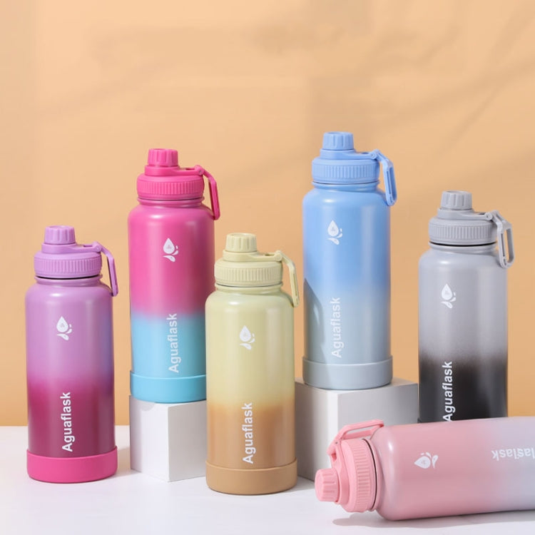 Aguaflask 1000ml 304 Stainless Steel Insulated Cup Large Capacity Thermos Bottle Vacuum Outdoor Portable Sports Kettle(Pink)