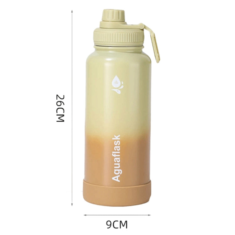 Aguaflask 1000ml 304 Stainless Steel Insulated Cup Large Capacity Thermos Bottle Vacuum Outdoor Portable Sports Kettle(Pink)