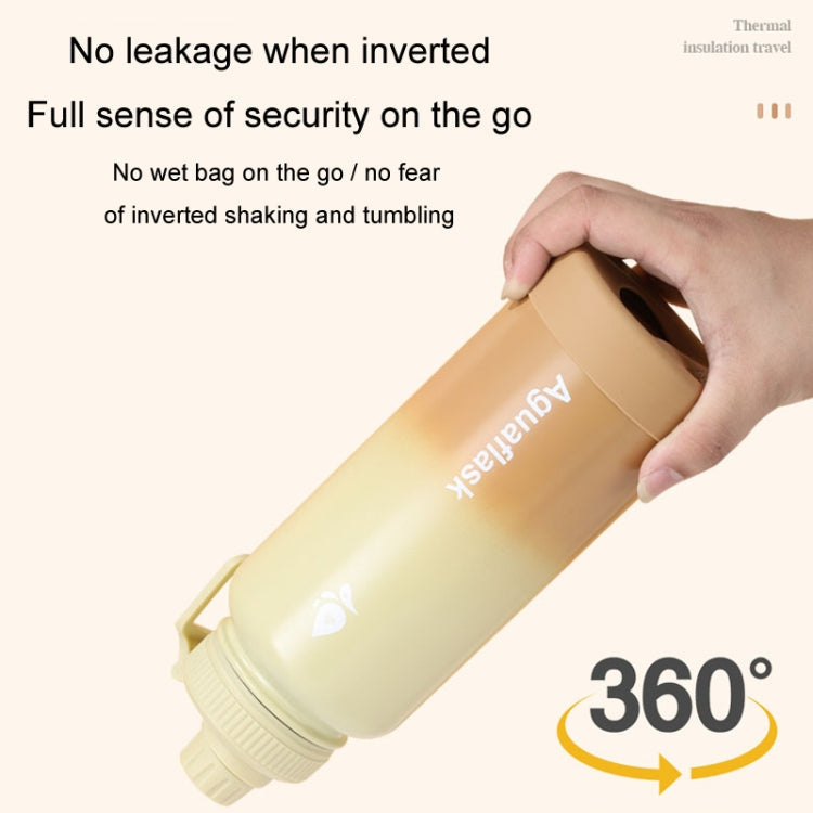 Aguaflask 1000ml 304 Stainless Steel Insulated Cup Large Capacity Thermos Bottle Vacuum Outdoor Portable Sports Kettle(Pink)