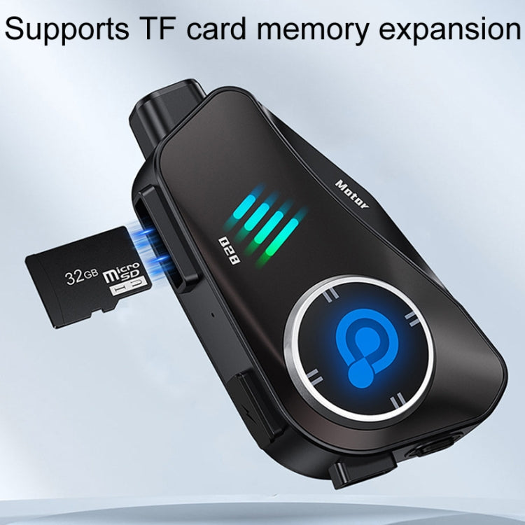 KUQIBAO Q28 Motorcycle Riding Helmet Bluetooth-compatible Headset Recorder(Hard Microphone)