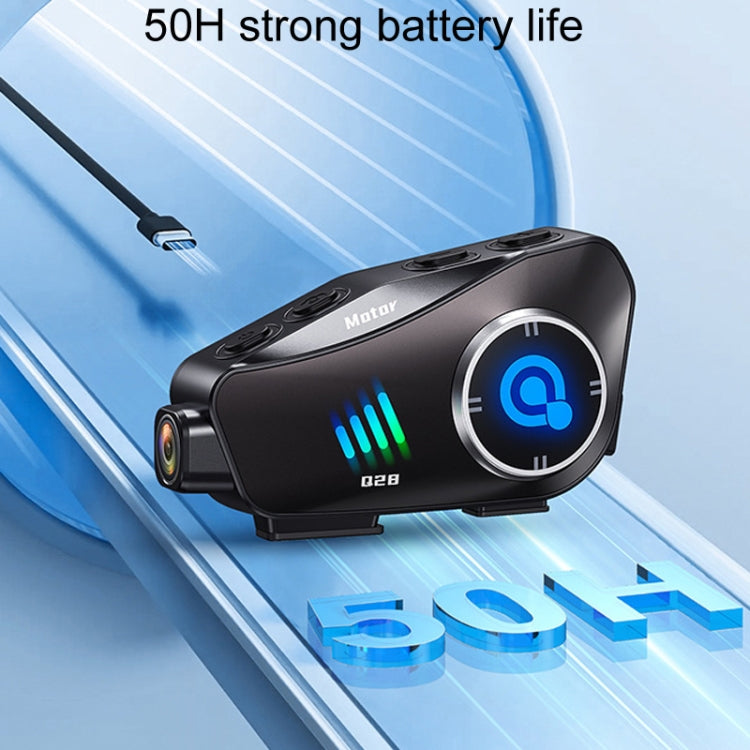 KUQIBAO Q28 Motorcycle Riding Helmet Bluetooth-compatible Headset Recorder(Soft Microphone)