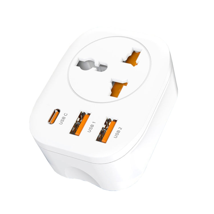 Universal Converter Plug 2USB+Type-C Smart Converter Socket, UK Plug, US Plug, EU Plug