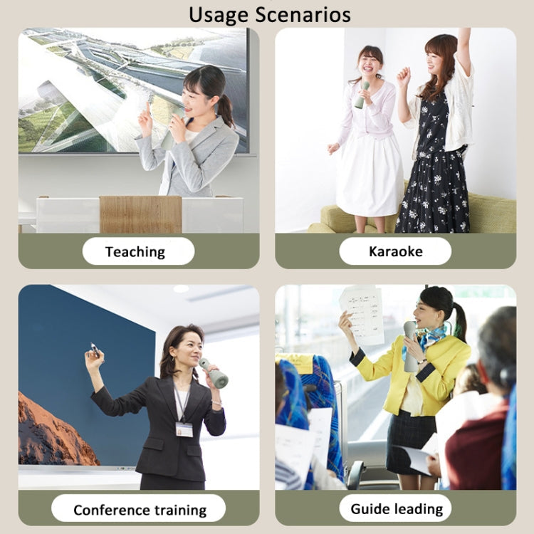 Oubai Z10 Bluetooth Wireless Microphone Voice Megaphone For Teacher, Version: PPT Clicker Version
