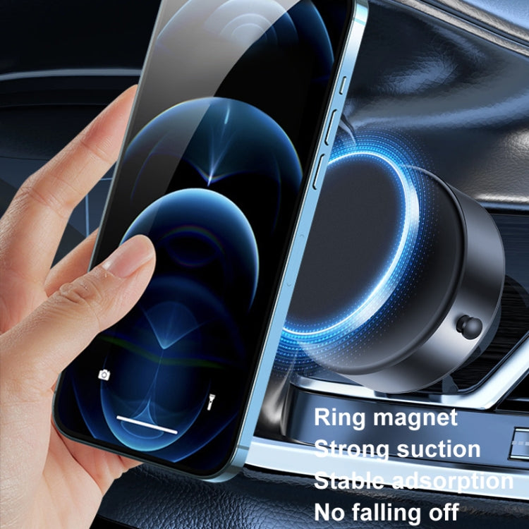 AIMITE M12 Car Phone Magnetic Rotating Holder Vacuum Suction Cup Strong Magnetic Support Bracket(Black)
