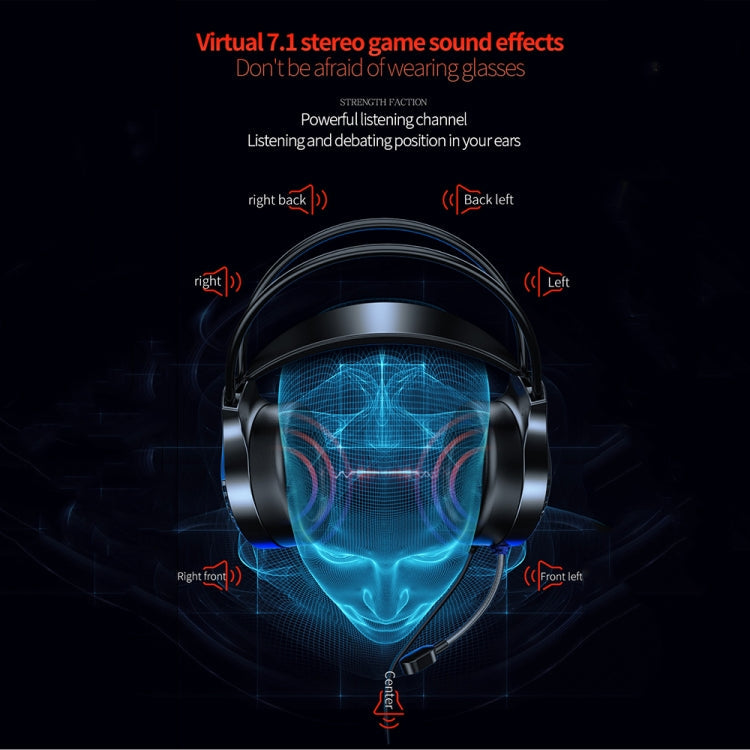 YINDIAO Q7 Colorful Light Computer Wired Headset USB Gaming Headset Dual 3.5mm + USB White