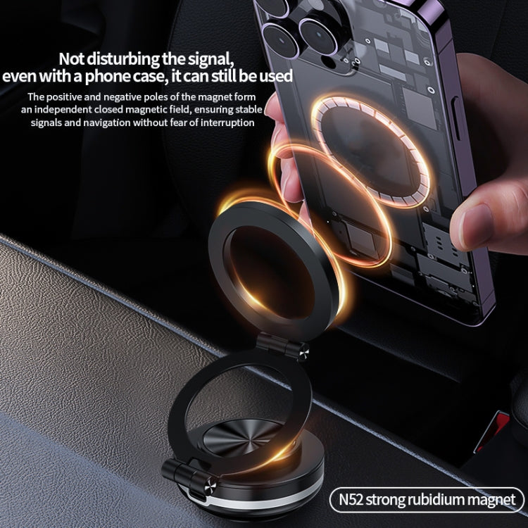 AIMITE C2 Car Vacuum Suction Cup Magnetic Three Axis Linkage Rotatable Cell Phone Holder(Silver)