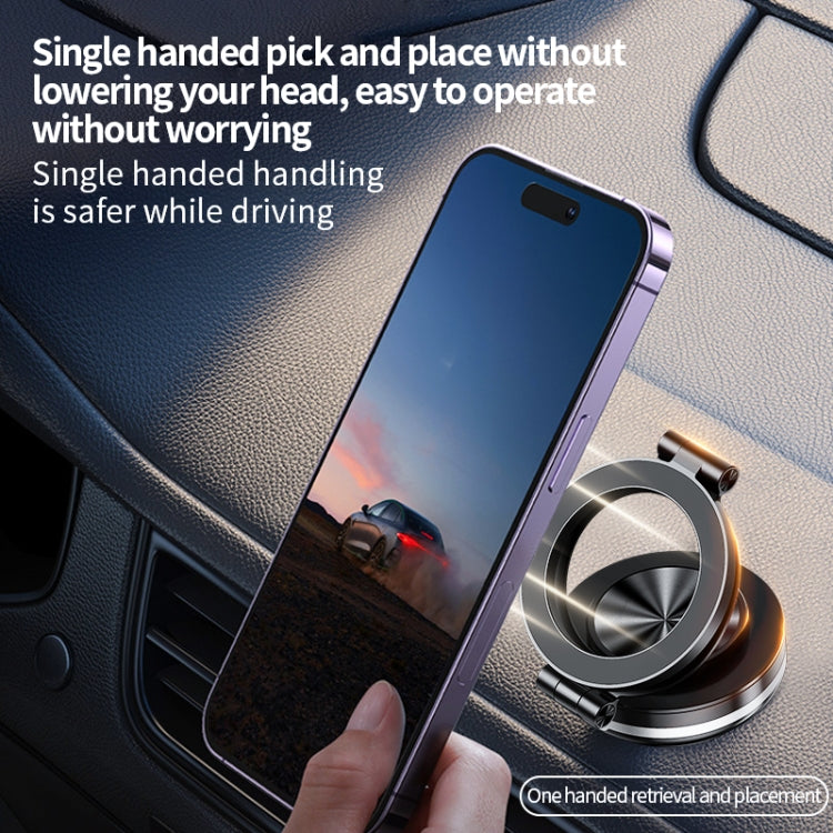 AIMITE C2 Car Vacuum Suction Cup Magnetic Three Axis Linkage Rotatable Cell Phone Holder(Silver)