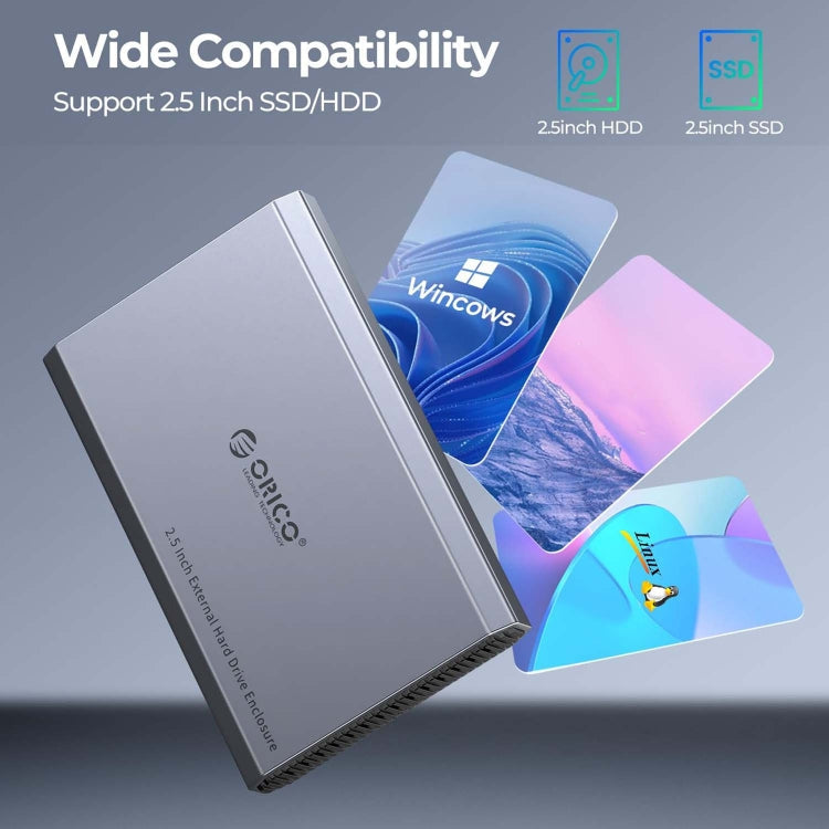 ORICO DD25 USB3.1 5Gbps Mobile Hard Drive Case 2.5 inch External Mechanical Solid State SATA Universal