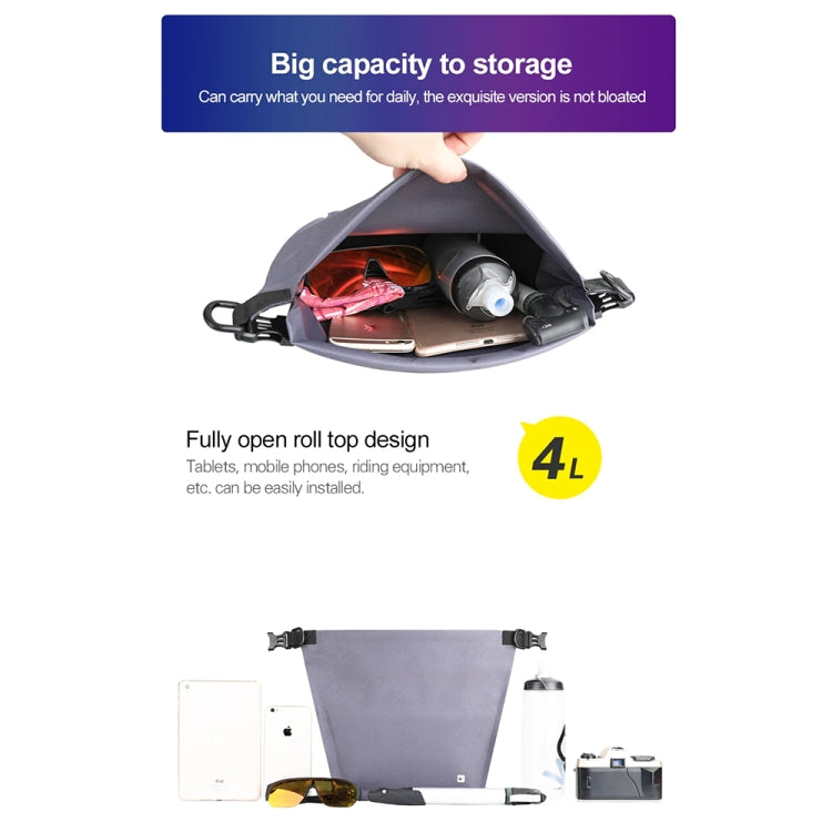 Rhinowalk X20997 4L Fully Waterproof Multifunctional Bicycle Handlebar Bag Cycling Bag(Orange)