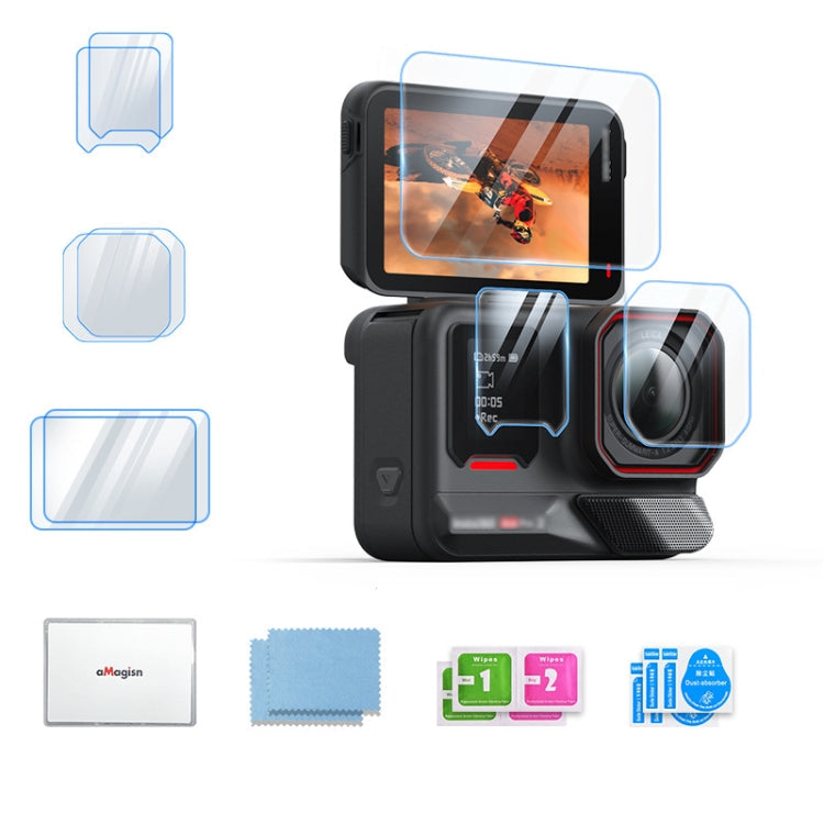 For Insta360 Ace Pro 2 aMagisn Tempered Glass Screen Protector, 1 Set, 2 Sets