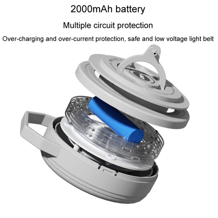 TUBUZHE 2 In 1 LED Portable String Lamp Camping Atmosphere Light USB Rechargeable Outdoor Tent Night Light(Green)
