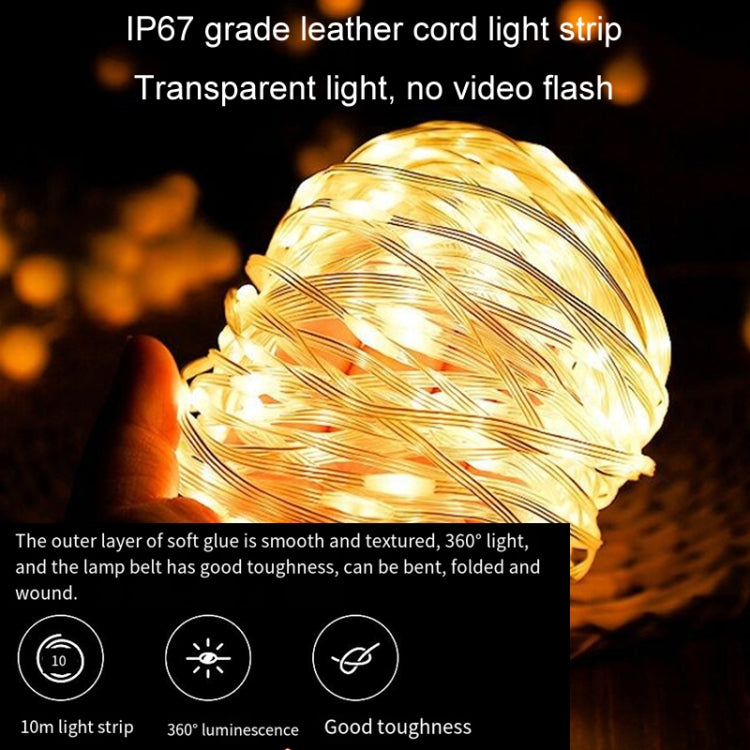 TUBUZHE 2 In 1 LED Portable String Lamp Camping Atmosphere Light USB Rechargeable Outdoor Tent Night Light(Black)