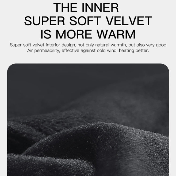 Kyncilor Waterproof Cycling Warm Gloves Two-finger Touch Screen Ultra-soft Velvet Outdoor Gloves, Size: L(Black)
