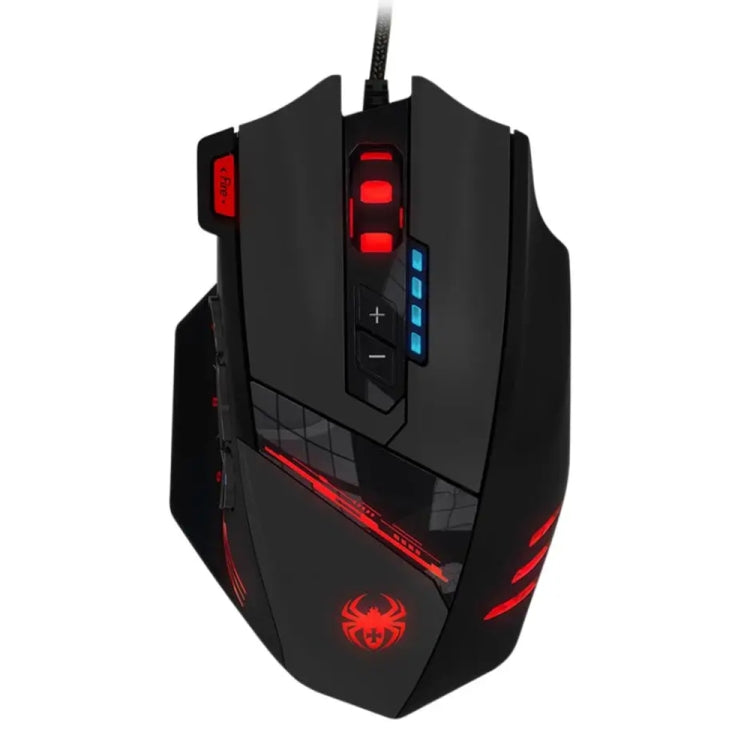 ZELOTES C12 12-buttons Ergonomic Programming Custom Gaming Wired Mouse(Black)