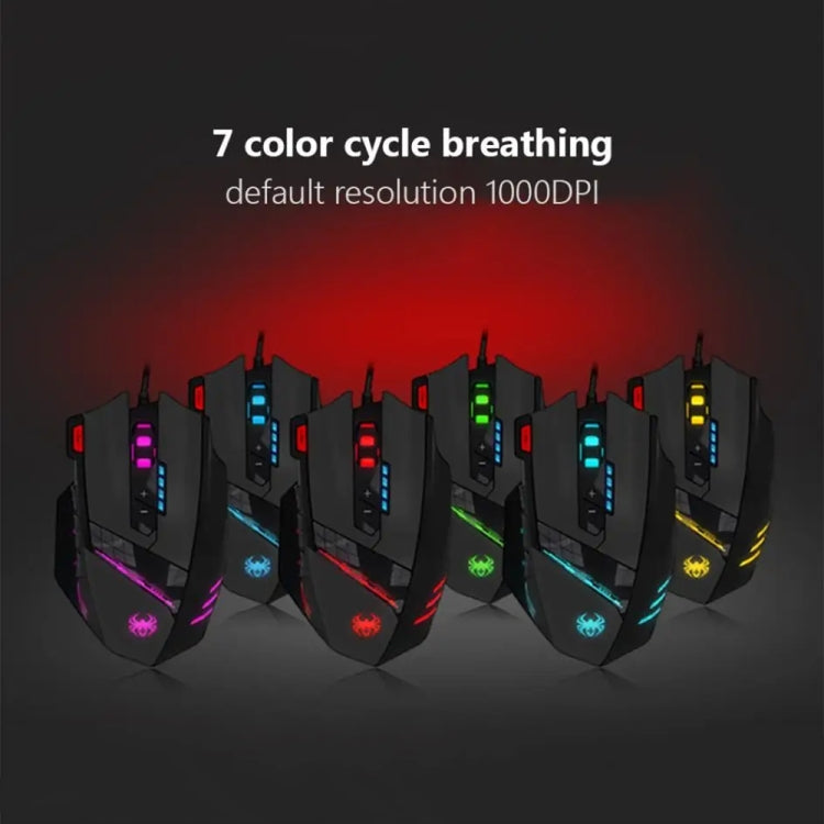 ZELOTES C12 12-buttons Ergonomic Programming Custom Gaming Wired Mouse(Black)