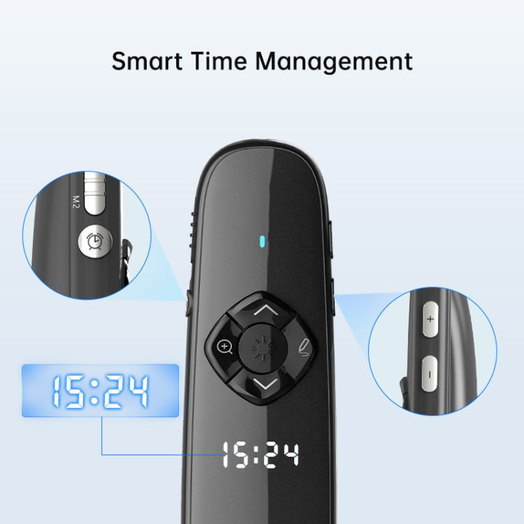 ASiNG A81 PPT Page Turning Clicker With Timing Function & 32G 3-in-1 USB Receiver, Color: Red Light
