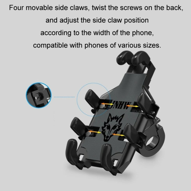 JNHW Motorcycle Bicycle Eight Claw Mobile Phone Navigation Shockproof Bracket, Style: For Handlebar