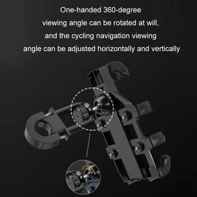 JNHW Motorcycle Bicycle Eight Claw Mobile Phone Navigation Shockproof Bracket, Style: For Handlebar