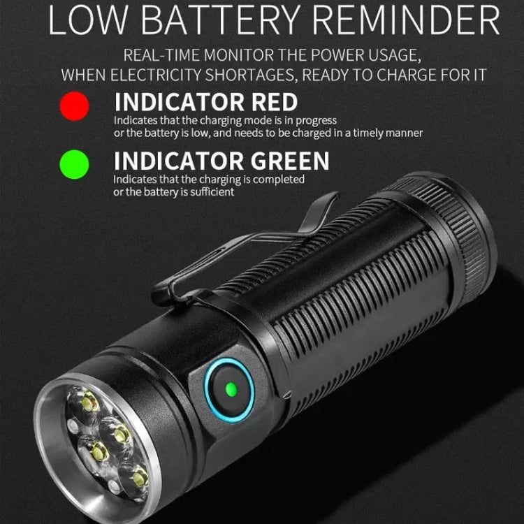 E-SMARTER W5184 Pen Insert 6 Holes Flashlight Outdoor Mini Flashlight