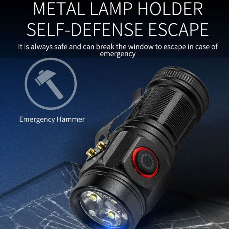E-SMARTER W5182 Pen Fork 3 Holes Mini Flashlight Portable Pen Clip Camping Adventure Compass Sport Flashlight