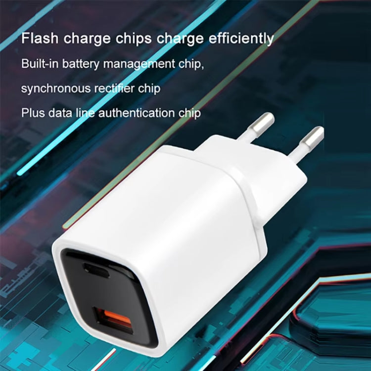 CYKE K02 30W PD+QC3.0 Mobile Phone Digital Display Fast Charger, Plug: EU(Black)