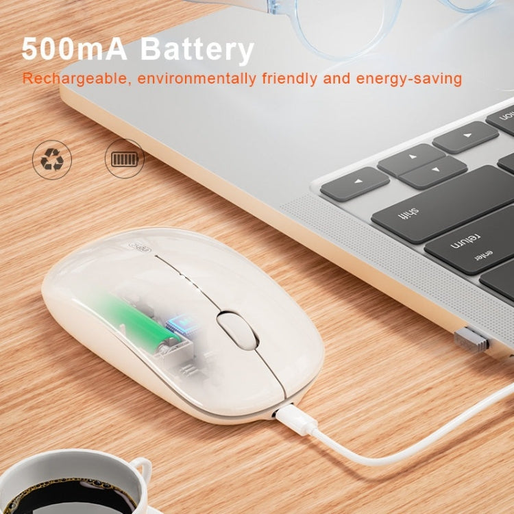 Inphic M1 2nd Generation Wireless Mice Rechargeable Mute Business Office Home Laptop Mouse, 2.4G Black