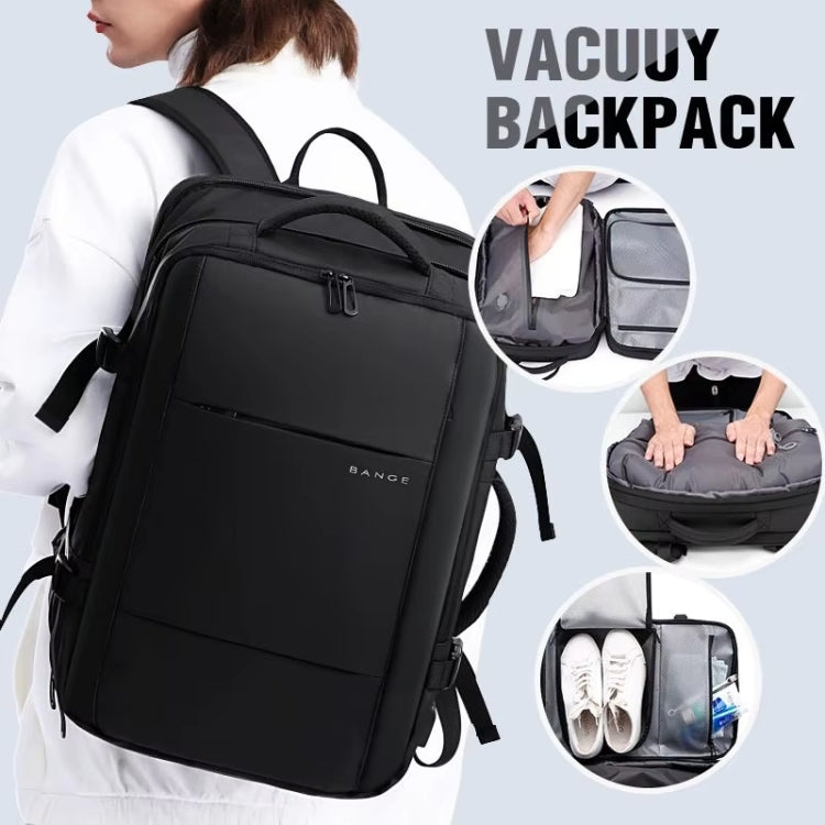 BANGE BG-3028 Men Shoulder Bag Vacuum Compression Large Capacity Expansion Leisure Backpacks(Blue)