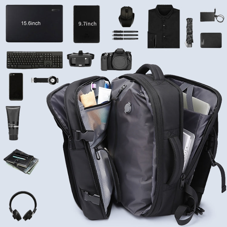 BANGE BG-3028 Men Shoulder Bag Vacuum Compression Large Capacity Expansion Leisure Backpacks(Gray)