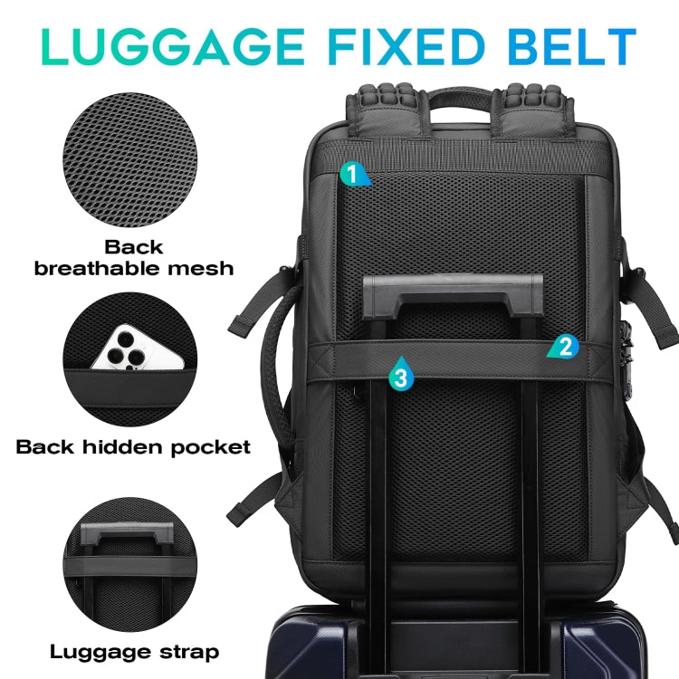 BANGE BG-3028 Men Shoulder Bag Vacuum Compression Large Capacity Expansion Leisure Backpacks(Gray)