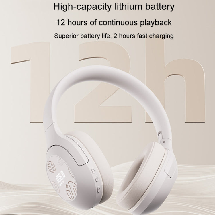 Inphic H1S Bluetooth Wireless Headphones Headset FM Listening Exam Hi-Res Audio Earphones(Khaki)