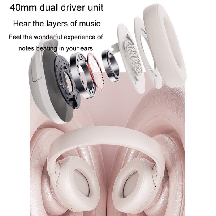 Inphic H1S Bluetooth Wireless Headphones Headset FM Listening Exam Hi-Res Audio Earphones(Khaki)