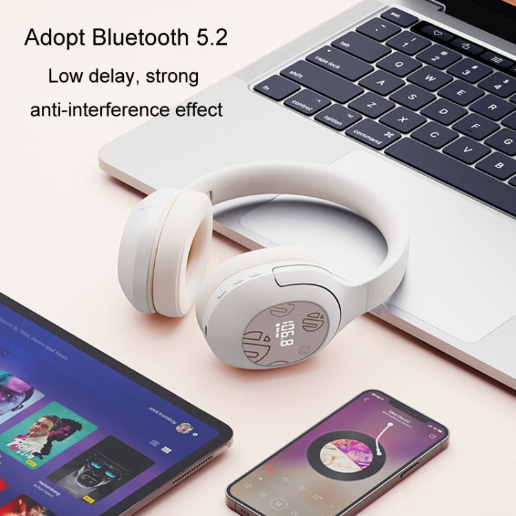 Inphic H1S Bluetooth Wireless Headphones Headset FM Listening Exam Hi-Res Audio Earphones(Khaki)