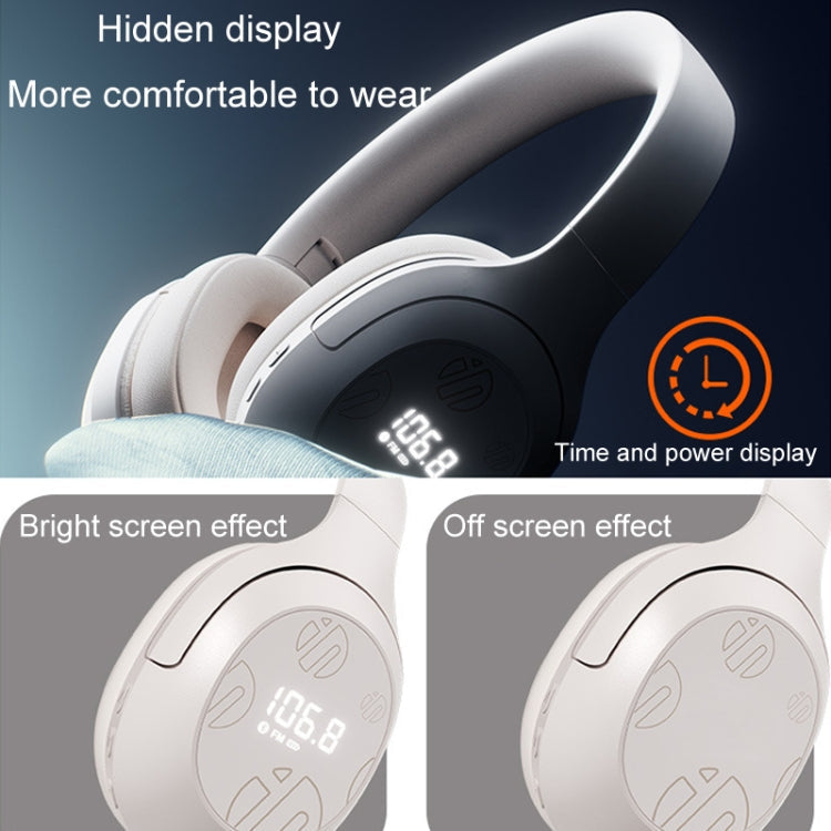 Inphic H1S Bluetooth Wireless Headphones Headset FM Listening Exam Hi-Res Audio Earphones(Khaki)